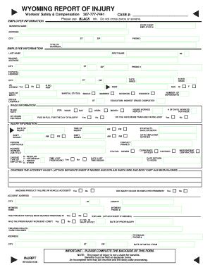 Wyoming Report of Injury