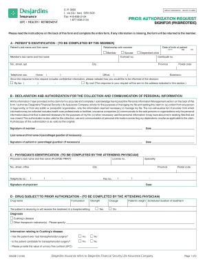 Formulaire de réclamation d'assurance collective - Santé