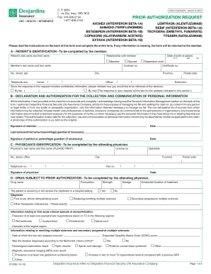 Group Insurance Health Claims Prior Authorization Request