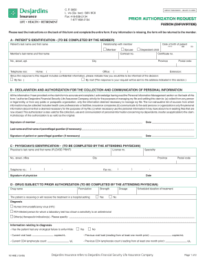 Group Insurance Health Claims Prior Authorization Request