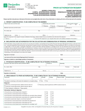 Group Insurance Health Claims Prior Authorization Request