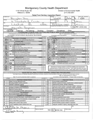 Retail Food Sanitary Inspection Report