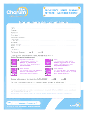 Formulaire de commande