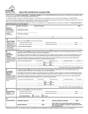 Employee Information Change Form