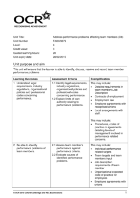 Team Performance Problem Resolution Form