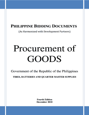Philippine Bidding Documents for Goods Procurement