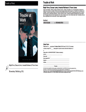 Trouble at Work Order Form