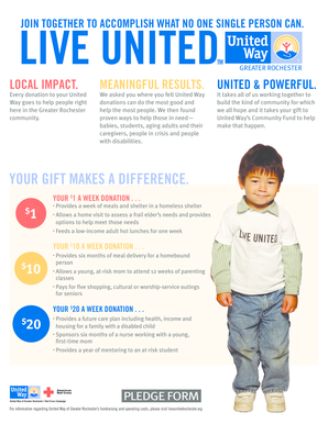 United Way Donation Pledge Form