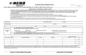 Customer Service Request Form