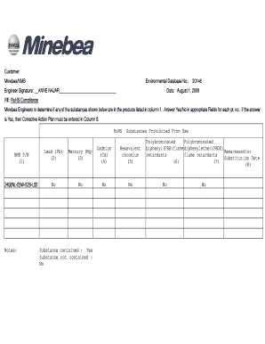 RoHS Compliance Form