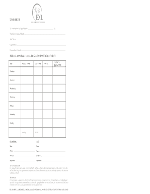 Staff Timesheet Form