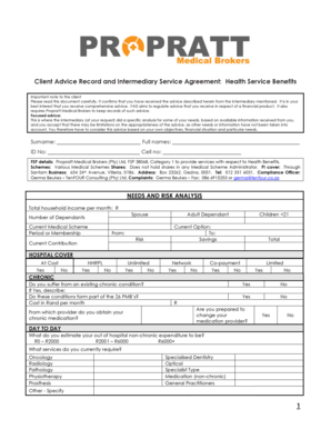 Client Advice Record and Intermediary Service Agreement