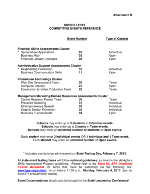 SLC Form B ML Event Reference - delawarebpa