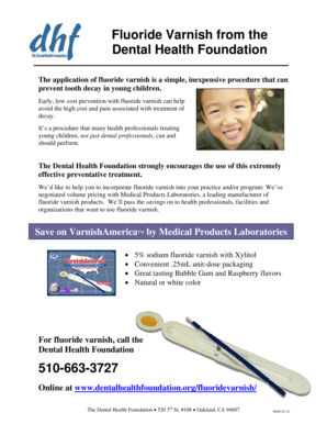 Fluoride Varnish Order Form
