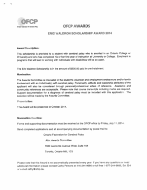 OFCP AWARDS - Niagara College