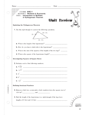MSC V Module 3 Unit 1 Worksheet