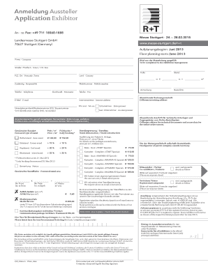 Anmeldung Aussteller