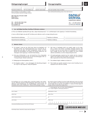 Einlagerung/Leergut Storage/empties G2