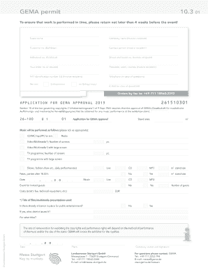 GEMA Permit 10.3 Application
