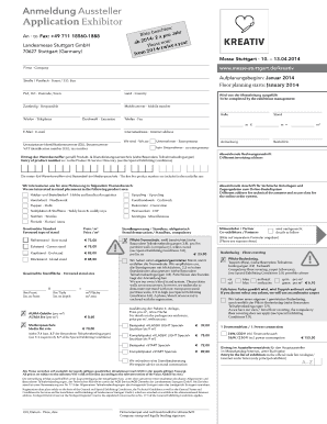 Anmeldung Aussteller