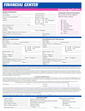 Account Application Form