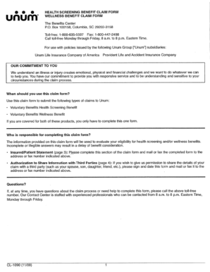 Health Screening and Wellness Benefit Claim Form