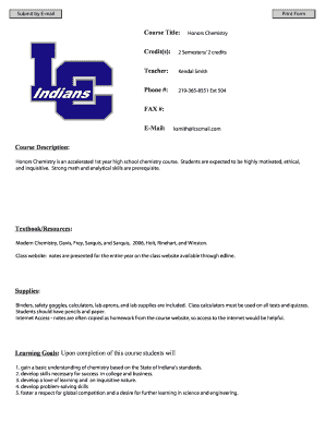 Course Syllabus Template