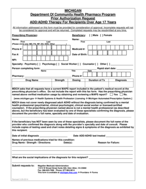 Request PA by Fax Form (NPI compliant) - Michigan Department of ...