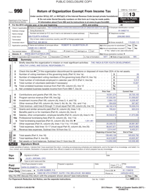 Form 990 Return of Organization Exempt From Income Tax