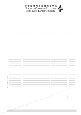 Hong Kong Baptist University Graduation Application Form