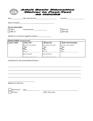 Student Progress Tracking Form