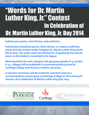 Words for Dr. Martin Luther King, Jr. Contest Application Form - gtc