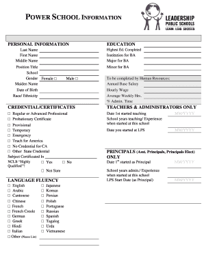 Leadership Public Schools HR Forms