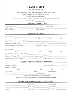 Apartment Rental Application