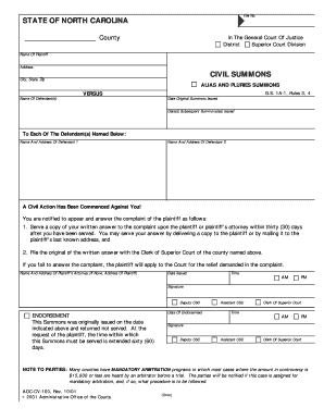 Summons Answer Template from www.pdffiller.com