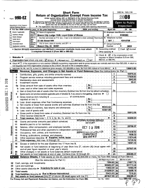 Form 990-EZ Tax Return