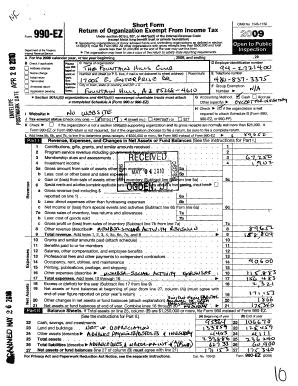 Form 990-EZ Return of Organization Exempt From Income Tax