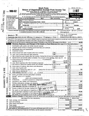 Form 990-EZ 2007