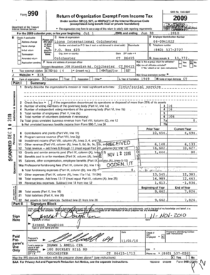 IRS Form 990 2009