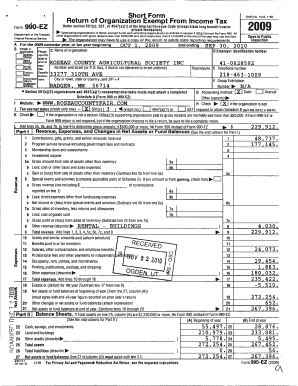 Form 990-EZ Tax Exempt Organization