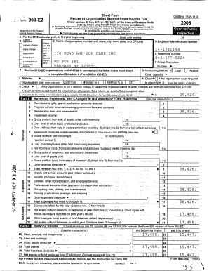 Form 990-EZ Tax Return