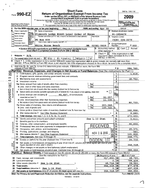 Form 990-EZ Tax Return
