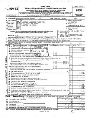Form 990-EZ Return of Organization Exempt From Income Tax