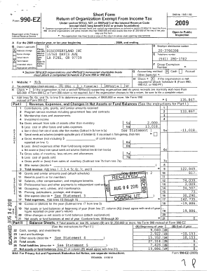 Form 990-EZ Return of Organization Exempt From Income Tax