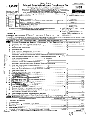 Form 990-EZ Tax Return