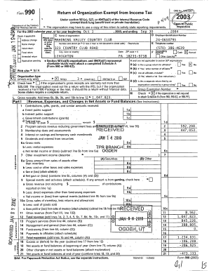 IRS Form 990 2003