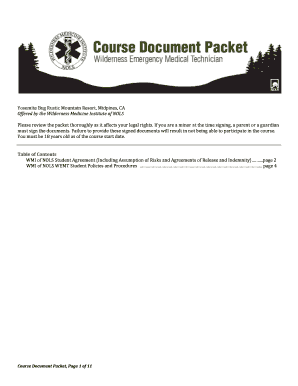 Wilderness Medicine Institute Student Agreement