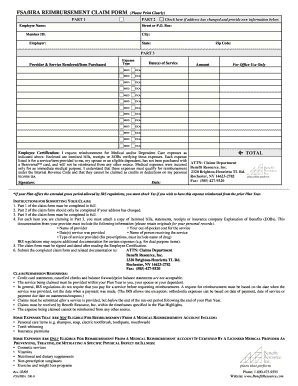 FSA/HRA Reimbursement Claim Form
