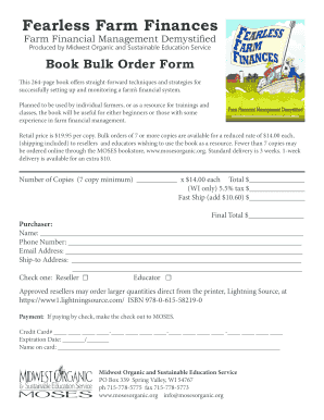 Book Bulk Order Form