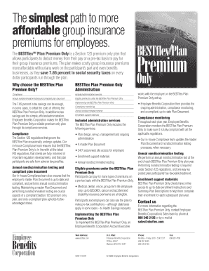 BESTflex Plan Premium Only Adoption Agreement